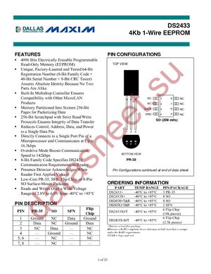 DS2433+ datasheet  